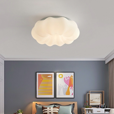 1-Light Light Fixtures Ceiling Kids Style Cloud Shape Metal Flushmount Lights