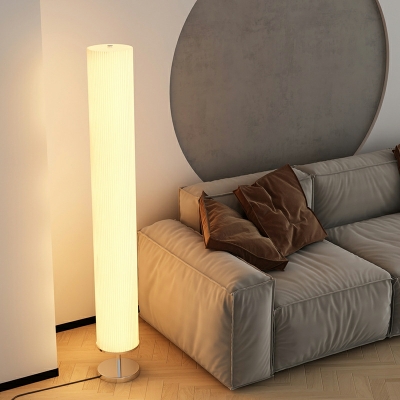 1-Light Standing Lamp Contemporary Style Cylinder Shape Metal Floor Lights