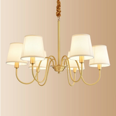 3-Light Chandelier Light Fixture Traditional Style Bell Shape Metal Hanging Pendant Lights