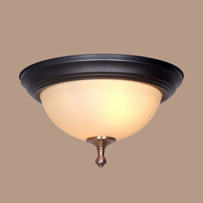 5-Light Flush Mount Light Fixture Traditional Style Dome Shape Metal Ceiling Mounted Lights
