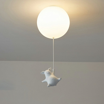 Cartoon Pig Flush Mounted Ceiling Lights Acrylic Flush Ceiling Light