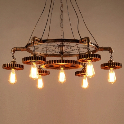 Industrial Pendant Ceiling Fixture Lamp Metal Chandelier Hanging Light Fixture