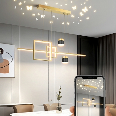 LED Linear Island Pendant Lights Modern Minimalism Ceiling Pendant Light for Dinning Room