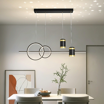 Minimalism Island Lighting Fixtures Modern Linear Chandelier Lighting for Dinning Room