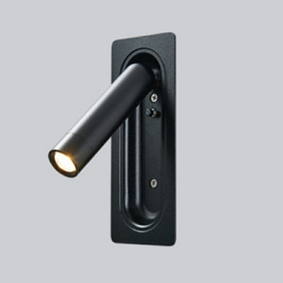 Modern Style Reading Wall Light Wall Sconce Lights Metal 1-Light Wall Mounted Lamps in Black