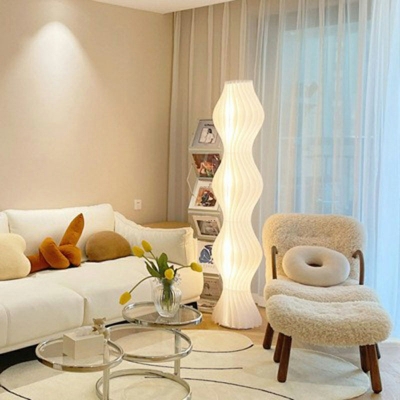 1-Light Standing Lamp Contemporary Style Geometric Shape Metal Floor Lights