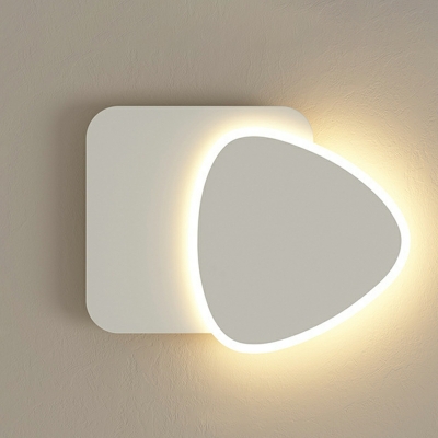 1-Light Wall Mounted Lamps Minimalism Style Geometric Shape Metal Sconce Lights