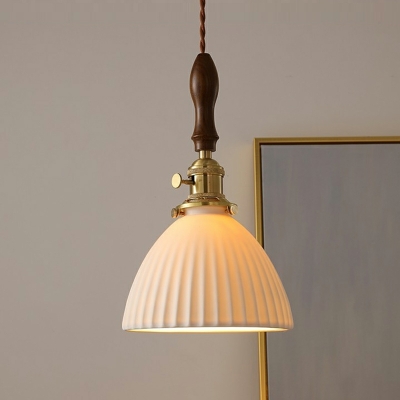 1 Light Wood Hanging Pendant Lights Modern Minimalism Hanging Pendnant Lamp for Living Room