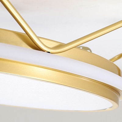 2-Light Ceiling Lamp Kids Style Crown Shape Metal Semi-Flush Mount Light