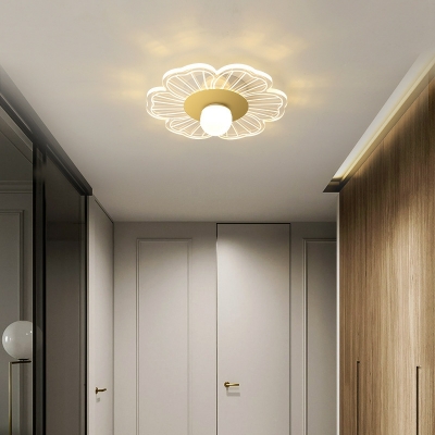 2-Light Close To Ceiling Chandelier Kids Style Geometric Shape Metal Flush Mount Light