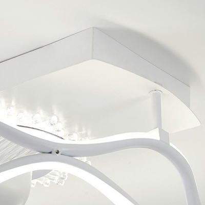 3-Light Flush Light Fixtures Kids Style Fan Shape Metal Ceiling Mounted Lights