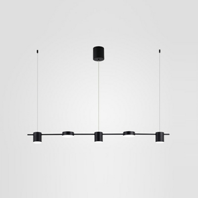 Linear Hanging Island Lights Modern LED Minimalism Hanging Ceiling Light for Living Room