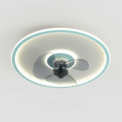 Modern Slim Flush Mount Ceiling Light LED Minimalist Flush Fan Light Fixtures for Bedroom