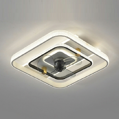 Modern Style Ceiling Fan LED with Acrylic Shade Fan Lighting