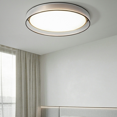 Nordic Creative Fabric Flushmount Light Minimalist Ultra-thin LED Ceiling Lamp for Bedroom