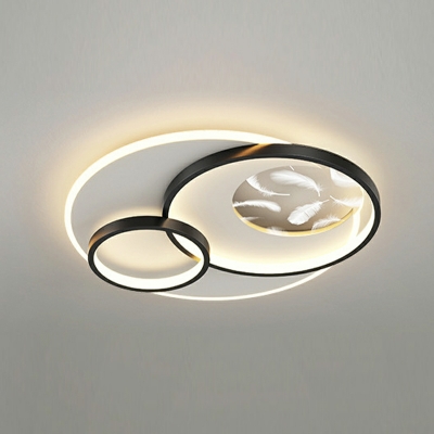 Round Flush Mount Lighting Fixtures Minimalism LED Flush Light Fixtures for Bedroom