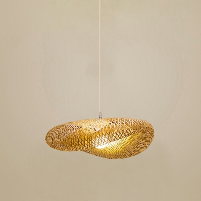 Southeast Asia Style Pendant Light Braided Rattan Hanging Light for Restaurant