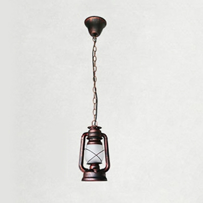 Urn Pendant Lamp Industrial Style Glass 1-Light Ceiling Lamp in Black