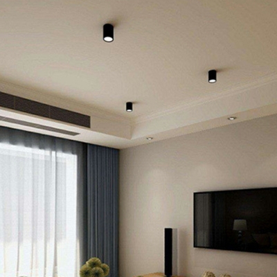 1 Light Contemporary Ceiling Light Cylinder Metal Ceiling Fixture