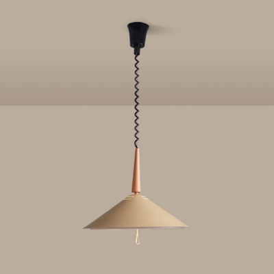 1 Light Postmodern Pendant Lighting Metal Cone Shade Hanging Lamp