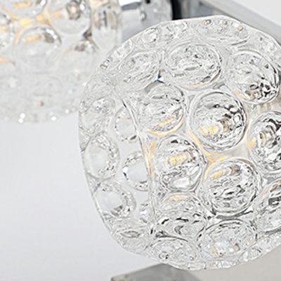 3-Light Wall Mount Lighting Minimalism Style Globe Shape Metal Sconce Light Fixtures