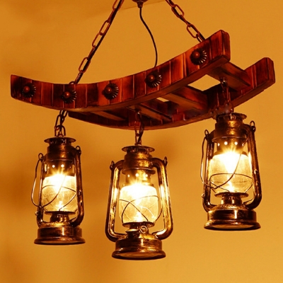 Island Lamps Industrial Style Glass Island Lighting Fixtures for Living Room