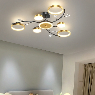 LED Modern Semi Flush Mount Ceiling Light Simplicity Flush Mount Ceiling Fixture for Living Room