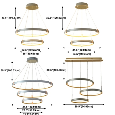 Light Luxury Multilayer Pendant Lighting Copper Suspension Light for Bedroom Dining room