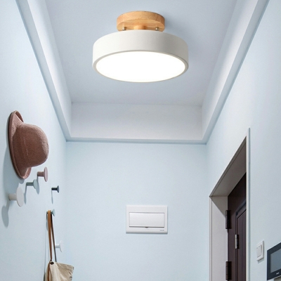 Macaron Mini Ceiling Light with Acrylic Shade 1 Light LED Semi Flush Mount Light Fixture