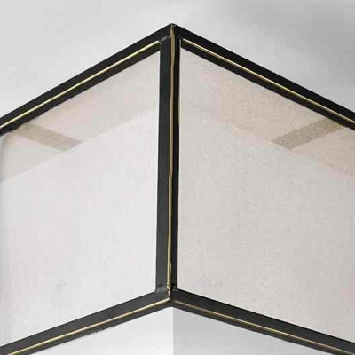 Mid-Century Geometric Flush Mount Lighting Fixtures Fabric Flush Chandelier