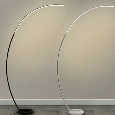 Minimalist Arc LED Floor Standing Lamp  Acrylic Living Room Floor Light with Foot Switch