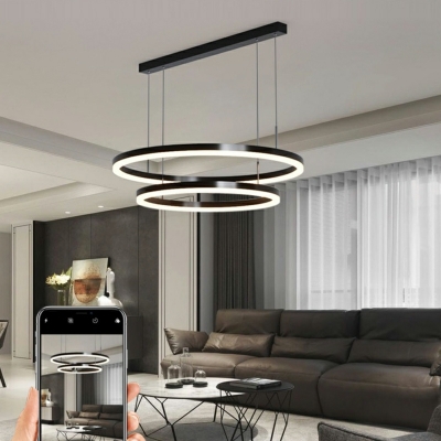 Multilayer Hanging Lamps Modern Style Acrylic Suspension Light for Living Room
