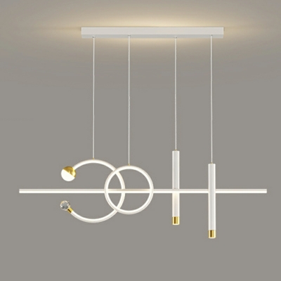 Nordic Style Island Chandelier Lights Modern Minimalism Multi Light Pendant for Dinning Room
