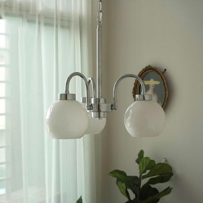 Pendant Light Modern Style Glass Hanging Lamps Kit for Living Room