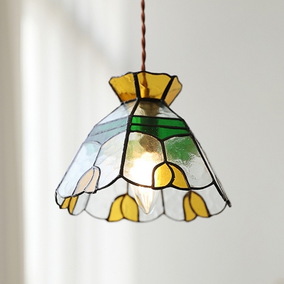 Traditional Tiffany Pendant Lights Glass Down Lighting Pendant for Dinning Room