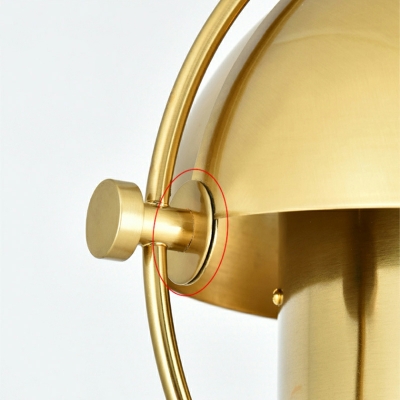 1 Light Gold Pendant Lighting Postmodern Metal Hanging Lamp for Dining Room