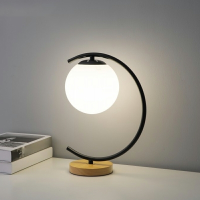 1 Light Modern Led Table Lamps Glass Bedroom Table Lamps for Living Room