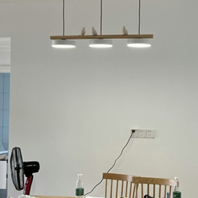 3-Light Island Lighting Fixtures Metal with Acrylic Shade Pendant Lighting Fixtures