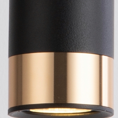 Cylindrical Suspension Pendant 1-Bulb Metal Modern Hanging Light Fixture