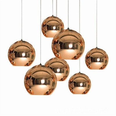 Globe Ceiling Lamps Modern Style Glass Hanging Lamps Kit for Living Room