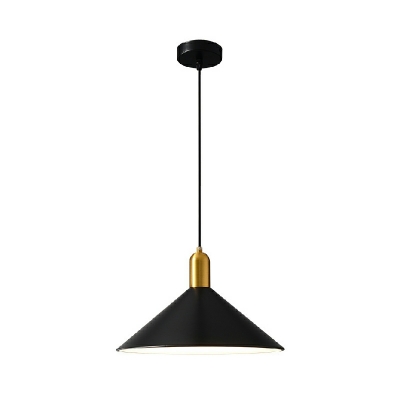 Industrial Iron Hanging Pendant Light with Barn Shade 1 Light Pendant for Dining Room
