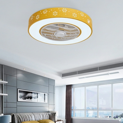 LED Flushmount Fan Lighting Fixtures Children's Room Bedroom Dining Room Living Room Flush Mount Fan Lighting