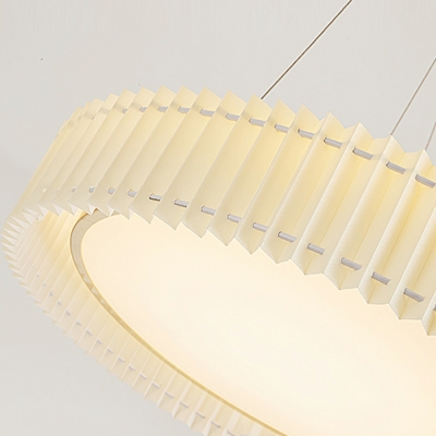 Minimalism Drum Pendant Light Fixture Silk Suspension Pendant Lighting