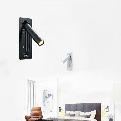 Modern Style Reading Wall Light Wall Sconce Lights Metal 1-Light Wall Mounted Lamps in Black