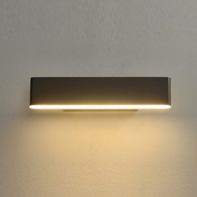 Modern Style Rectangular Wall Light Sconce Metal 1-Light Wall Sconces in Gold