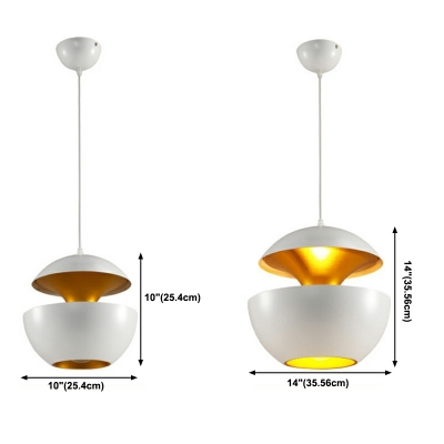 1 Light Pendant Lighting Metal Postmodern Hanging Lamp for Dining Room