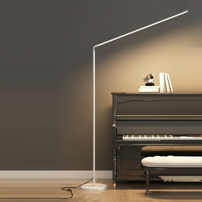1-Light Stand Up Lamps Minimalist Style Linear Shape Metal Floor Lights