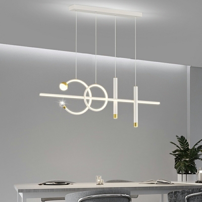 LED Chandelier Lighting Fixtures Modern Linear Island Ceiling Light for Dinning Room