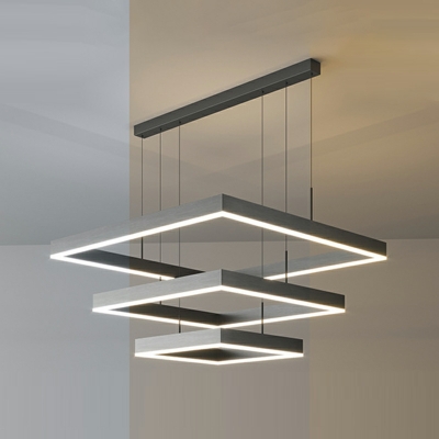 Multilayer Pendant Light Modern Style Acrylic Suspension Light for Living Room