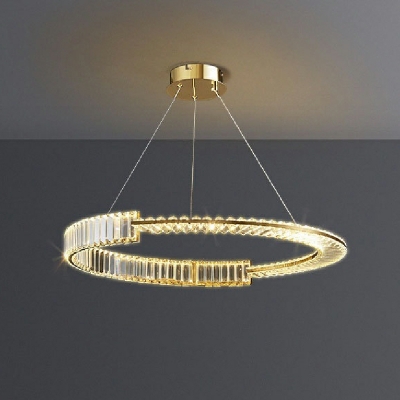 Postmodern Minimalist Chandelier Light Luxury Crystal Round Chandelier